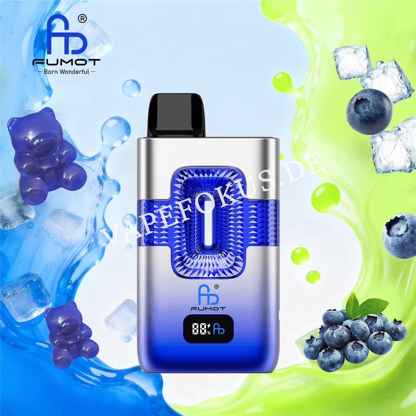 Blue Razz Gummy Bear Blue Razz Ice Pop 50k Fumot Eco 2in1 50000 Vfsdeiirt50000