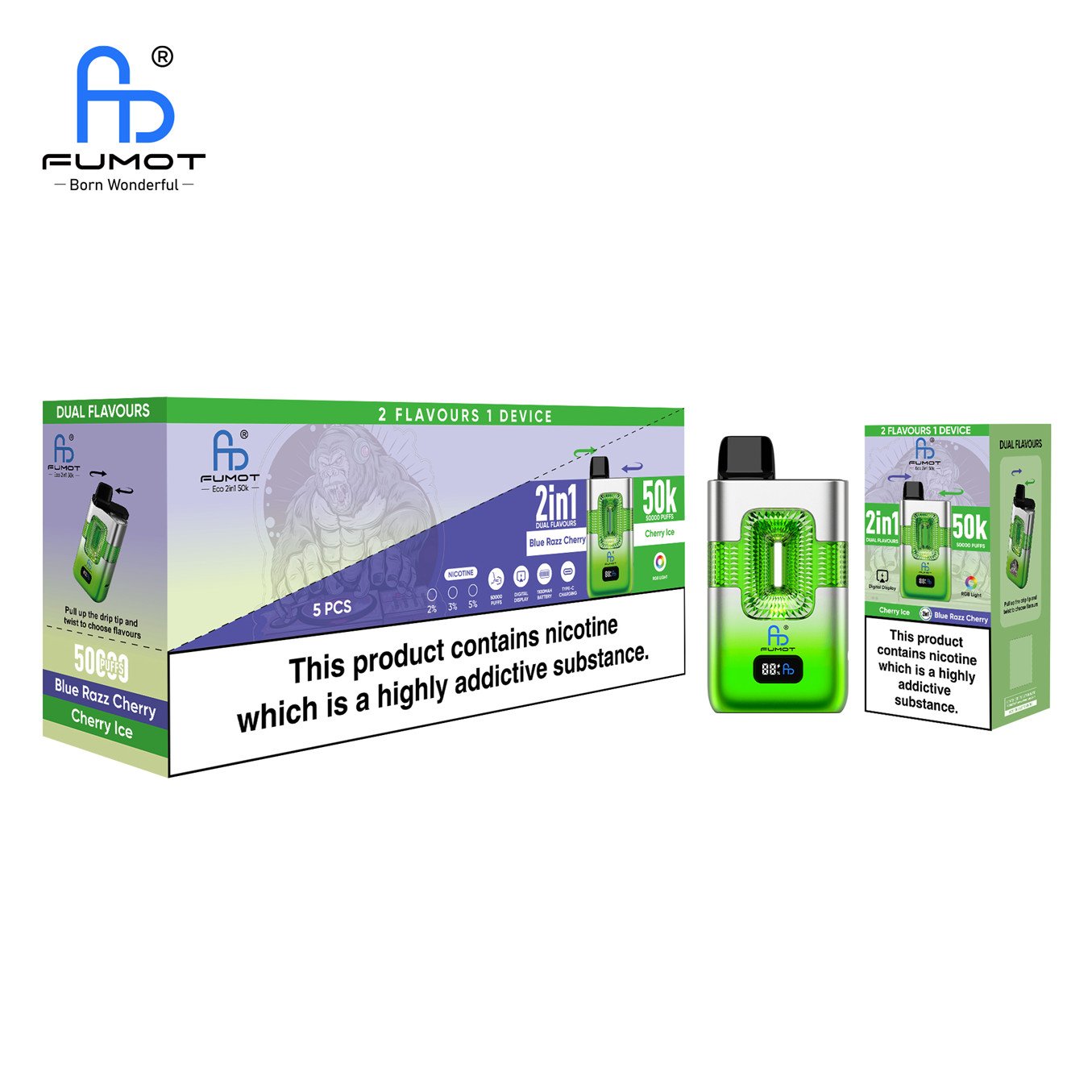 Cherry Ice Blue Razz Cherry 50k Randm Tornado 50000 Vfsdeiirt50000