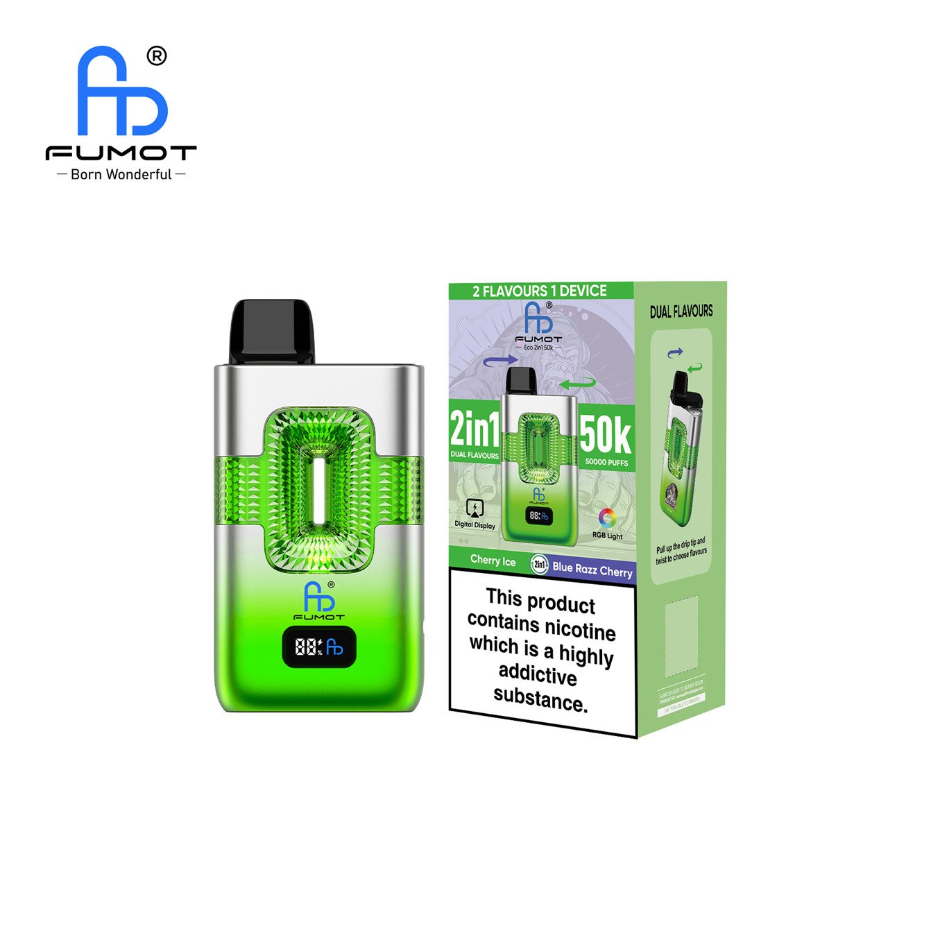 Fumot Randm Tornado 50000 Cherry Ice Blue Razz Cherry Vfsdeiirt50000