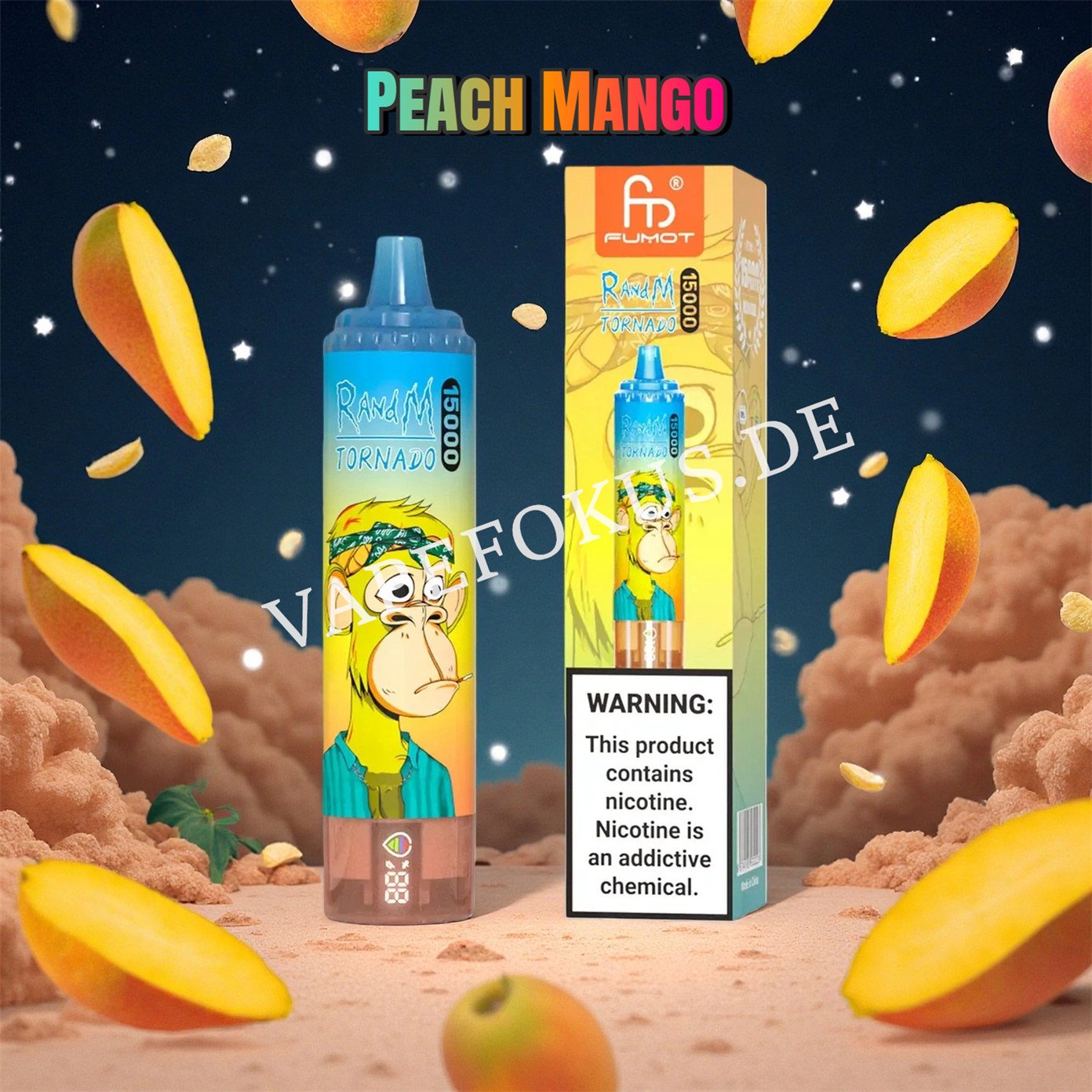 Peach Mango 15k Randm Tornado 15000 Vfsdeiirt15000