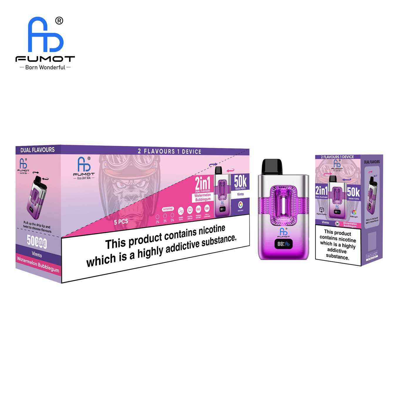 Vimto Watermelon Bubblegum 50k Randm Tornado 50000 Vfsdeiirt50000